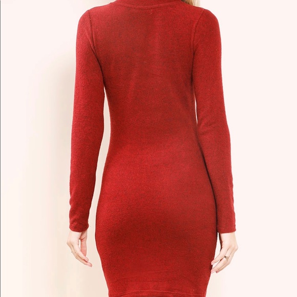 ‼️⚠️Sold Out‼️⚠️ Burgundy sweater dress - Picture 4 of 4